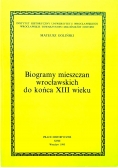 Biogramy mieszczan wrocławskich do końca XIII w