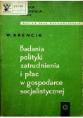 Badania polityki zatrudnienia i płac w gospodarce socjalistycznej