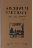 Archiwum Emigracji tom 9. Studia, szkice, dokumenty, z. 3