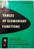 Tables of elementary Functions