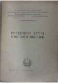 Przedmiot etyki w świetle zasad św. Tomasza z Akwinu