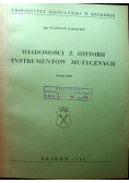 Wiadomości z historii instrumentów muzycznych