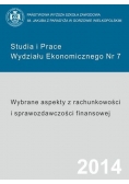 Wybrane aspekty z rachunkowości i sprawozdawczości finansowej