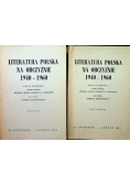 Literatura Polska na obczyźnie 1940-1960 tom 1 i 2