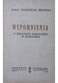 Wspomnienia o bibliotece narodowej w Warszawie
