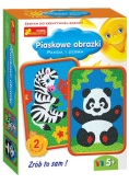 Piaskowe obrazki Panda i zebra