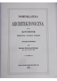 Nomenklatura  architektoniczna 1855 r