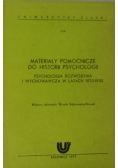 Materiały pomocnicze do historii psychologii