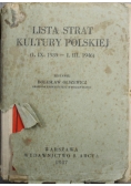 Lista strat kultury polskiej 1947 r.