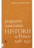 Programy nauczania historii w Polsce 1918-1932