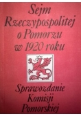 Sejm Rzeczypospolitej o Pomorzu w 1920 roku