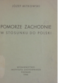 Pomorze Zachodnie w stosunku do Polski ,1946r.