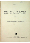 Protokoły rady stanu Księstwa Warszawskiego Tom II Część 1