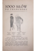 1000 słów po francusku, 1930 r.