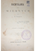 Rozmyślanie dla Wiernych ,Tom I ,1895 r.