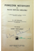 Podręcznik metodyczny do nauki historii biblijnej 1928 r