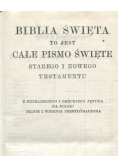 Biblia święta to jest całe pismo święte starego i nowego testamentu