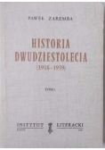Historia dwudziestolecia (1918-1939), Tom I