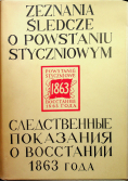 Zeznania śledcze o powstaniu styczniowym