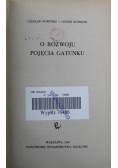 O rozwoju pojęcia gatunku