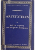 Arystoteles Krótkie rozprawy psychologiczno-biologiczne