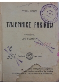 Tajemnice Fakirów, 1927 r.