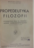 Propedeutyka filozofii, 1938 r.
