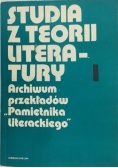 Studia z teorii literatury I