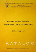 Przekładnie zębate uniwersalne 2 stopniowe Informator