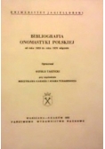 Bibliografia onomastyki polskiej