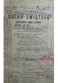 O sprawach Ducha Świętego 1906 r