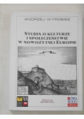 Studia o kulturze i społeczeństwie w nowożytnej Europie