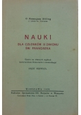 Nauki dla członków III zakonu Św. Franciszka. 1929 r.