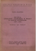 Recepcja Literatury Angielskiej w Polsce w okresie Modernizmu (1887-1918)