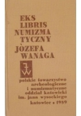 Ekslibris numizmatyczny Józefa Wanga. Miniatura