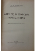 Wierzę w kościół powszechny, 1935 r.