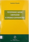 Postępowanie sądowe i arbitrażowe w sprawach gospodarczych