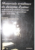Materiały źródłowe do dziejów Żydów