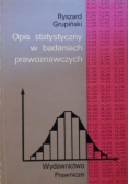 Opis statystyczny w badaniach prawoznawczych