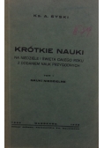 Krótkie nauki, 1932 r.
