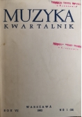 Muzyka kwartalnik nr od I do IV