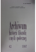 Archiwum historii filozofii i myśli społecznej nr. 42