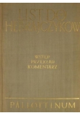 List do Hebrajczyków Wstęp przekład komentarz