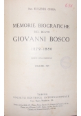 Memorie Biografiche del Beato Giovanni Bosco  1879 - 1880, Volume XIV,  1933 r.