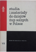 Studia i materiały do dziejów żup solnych w Polsce