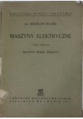 Maszyny elektryczne, 1937 r.