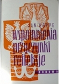 Wspomnienia przyczynki refleksje