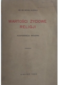 Wartości życiowe religji, 1936r