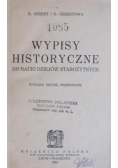 Wypisy historyczne, 1923 r.