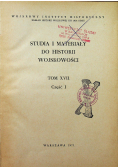 Studia i materiały do historii wojskowości